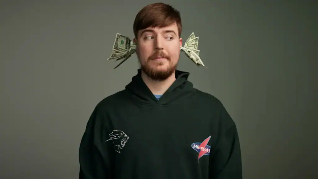 Jimmy Donaldson filming YouTube challenge for MrBeast channel