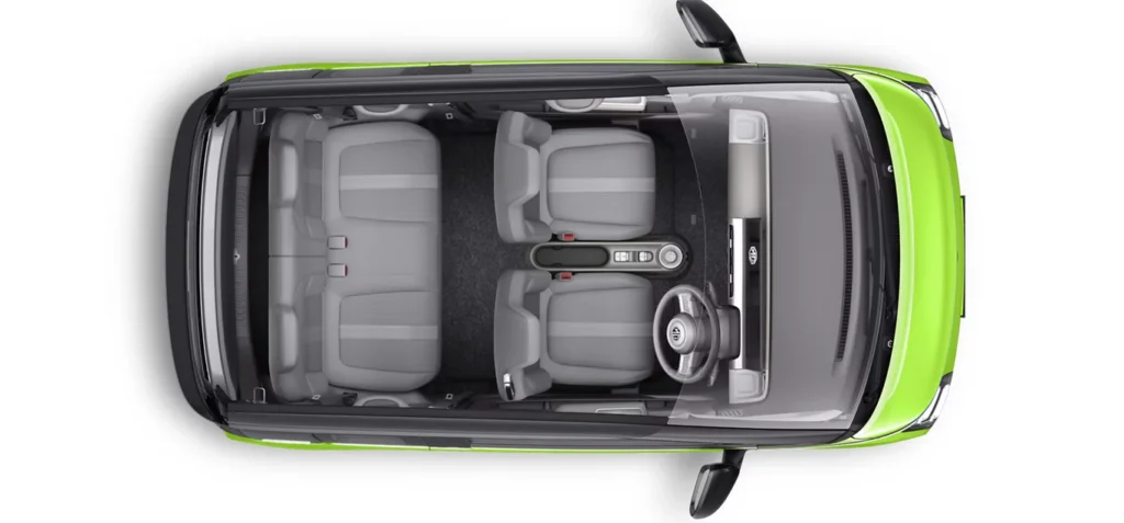 MG Comet EV in Apple Green colour with LED strip