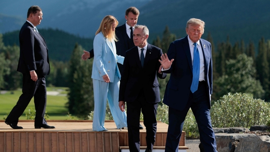Donald Trump speaking at G7 summit advocating Russia's return to G8